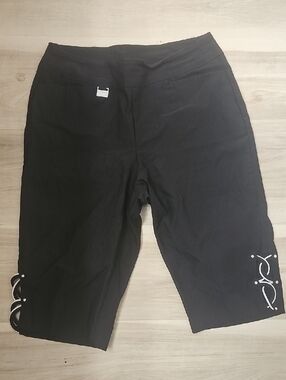 Lulu-B Black Bermuda Shorts with Side Lace Accent
